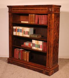 Open Bookcase In Burl Walnut Circa 1820 - 3886701