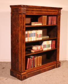 Open Bookcase In Burl Walnut Circa 1820 - 3886706