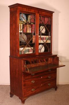Open Bookcase In Mahogany And Bronze Decoration 19th Century - 2520516