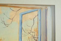 Open Window with Flowers Painting Belgium Early 20th Century - 4395923