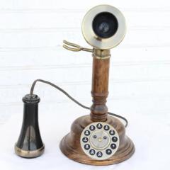 Opis 1921 cable wood desktop phone - 3651446