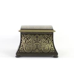 Opulent Ebony Brass Boulle Marquetry Stationery Box George IV 19th Century  - 2178111