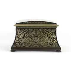 Opulent Ebony Brass Boulle Marquetry Stationery Box George IV 19th Century  - 2178113