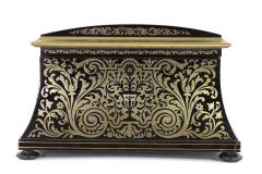 Opulent Ebony Brass Boulle Marquetry Stationery Box George IV 19th Century  - 2178126