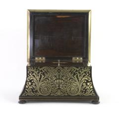 Opulent Ebony Brass Boulle Marquetry Stationery Box George IV 19th Century  - 2178127