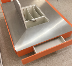 Orange Caori Coffee Table by Vico Magistretti for Gavina Italy 1960s - 3753366