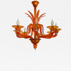Orange Chandelier by Barovier Toso - 4296879