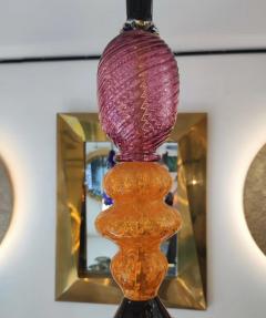 Orange and pink Murano glass pendant - 2817770