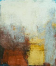 Orazio De Gennaro Sannio Blue Yellow and Red Landscape Oil Painting on Canvas - 3819029