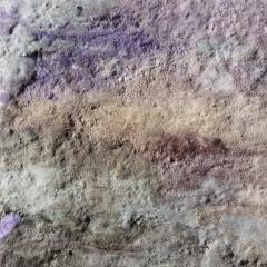 Orazio De Gennaro Terra Bruciata Alba II Small Abstract Purple and Grey Painting - 3819099