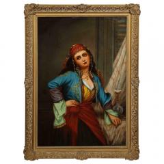 Oregon Wilson Gypsy Dancer Orientalist Oil Painting - 1174681