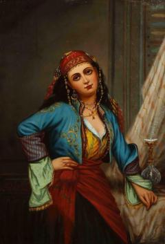 Oregon Wilson Gypsy Dancer Orientalist Oil Painting - 1174937
