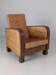 Organic Art Deco Lounge Chair in Birch and Traditional Bark Finland 1940s - 4417475