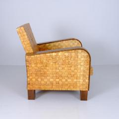 Organic Art Deco Lounge Chair in Birch and Traditional Bark Finland 1940s - 4417481
