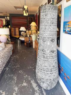 Organic Coastal Carved Palm Tree Trunk Pedestal Planter - 4507372