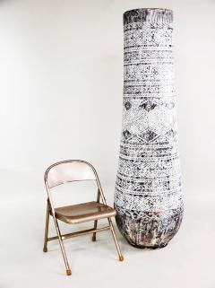 Organic Coastal Carved Palm Tree Trunk Pedestal Planter - 4507373