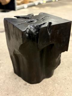 Organic Modern Black Teak Wood Side Table Stool IDN 2025 - 4327388