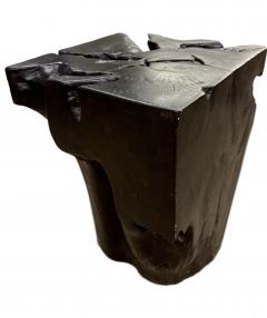 Organic Modern Black Teak Wood Side Table Stool IDN 2025 - 4327391