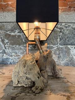 Organic Modern Design Table Lamp Driftwood With Copper Tubes Austria 2022 - 3524905