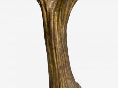 Organic Modern Gilt Metal Faux Bois Table Base United States 21st c  - 4249829