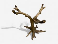 Organic Modern Gilt Metal Faux Bois Table Base United States 21st c  - 4249833