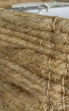 Organic Modern Made Goods Amani Drum Chandelier Strands of Abaca Large Size - 4254067