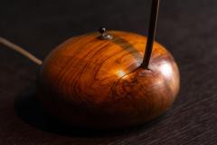 Organic Modern Olive Wood Table Lamp Circa 1970 - 4645545