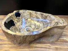 Organic Modern Petrified Wood Sink in Grey Brown Beige and Black Tones 2024 - 3668216