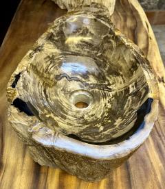 Organic Modern Petrified Wood Sink in Grey Brown Beige and Black Tones 2024 - 3668225