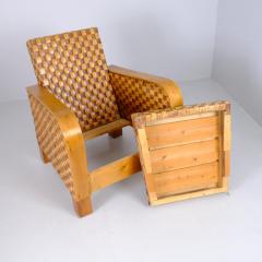 Organic Modern Rehtori Armchair in Birch and Traditional Bark Finland 1940s - 4417458