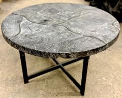Organic Modern Round Black Coffee Table Special Lacquered Suar Wood IDN 2025 - 4319844