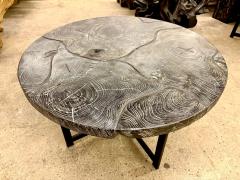 Organic Modern Round Black Coffee Table Special Lacquered Suar Wood IDN 2025 - 4319848