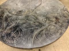 Organic Modern Round Black Coffee Table Special Lacquered Suar Wood IDN 2025 - 4319852