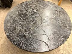 Organic Modern Round Black Coffee Table Special Lacquered Suar Wood IDN 2025 - 4319853