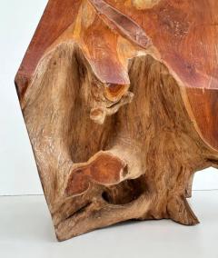 Organic Modern Studio Teak Side Occasional Drinks Table Weathered - 3780562