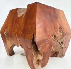 Organic Modern Studio Teak Side Occasional Drinks Table Weathered - 3780566