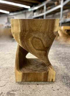 Organic Modern Suar Wood Side Table Stool Handcarved IDN 2023 - 3457683