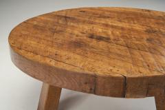 Organic Oak Coffee Table with Three Legs Europe ca 1950s - 2721798