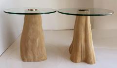 Organic Post modern Wooden Steven Chase Side Tables Pair - 4557870