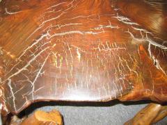 Organic Redwood Free Edge Coffee Table Mid century Modern - 1749038