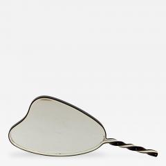 Organic Shaped Black and White Hand Mirror - 188499