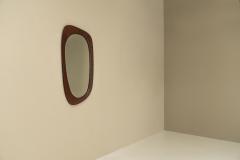 Organic Shaped Mirror In Teak Denmark 1970s - 3325729