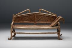 Oriental Bamboo Sofa Bed 20th Century - 2693844