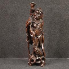 Oriental sculpture from the 20th century Fisherman with fish - 4010791