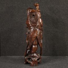 Oriental sculpture from the 20th century Fisherman with fish - 4010792