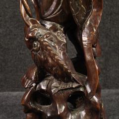 Oriental sculpture from the 20th century Fisherman with fish - 4010795