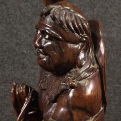 Oriental sculpture from the 20th century Fisherman with fish - 4010796