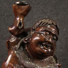 Oriental sculpture from the 20th century Fisherman with fish - 4010798