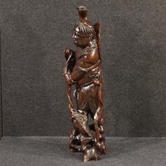 Oriental sculpture from the 20th century Fisherman with fish - 4010801
