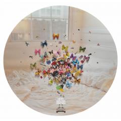 Orig Javiera Estrada Mixed Media Art Entitled Stream of Consciousness W Superman - 4722827